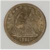 Image 2 : 1891 SEATED LIBERTY QUARTER NNC MS-64