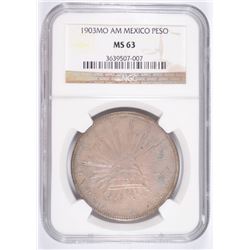 1903 MO MEXICO PESO NGC MS-63