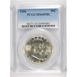 1956 FRANKLIN HALF DOLLAR PCGS MS-65 FBL