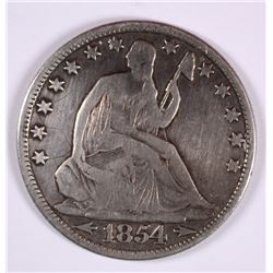 1854-O SEATED HALF DOLLAR G/VG