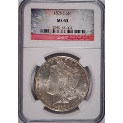 1878-S MORGAN DOLLAR NGC MS-63