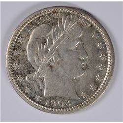 1903 BARBER QUARTER AU-58