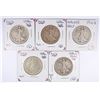 Image 1 : (5) 1916-D WALKING LIBERTY HALF DOLLARS