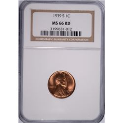 1939-S LINCOLN CENT NGC MS-66 RED !!!
