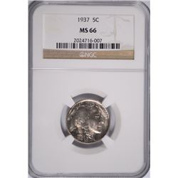 1937 BUFFALO NICKEL NGC MS-66