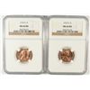 Image 1 : LOT OF ( 2 ) 1973-S LINCOLN CENTS, NGC MS-66 RED  NGC PRICE GUIDE=$325.00 EACH