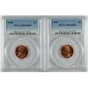 Image 1 : ( 2 ) 1955 LINCOLN CENTS, PCGS MS-66 RED