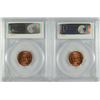 Image 2 : ( 2 ) 1955 LINCOLN CENTS, PCGS MS-66 RED