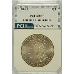 1884-O MORGAN SILVER DOLLAR, PCI MS-66 SUPERB