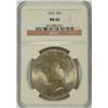 Image 1 : 1923 PEACE SILVER DOLLAR, NGC MS-66 TOUGH!