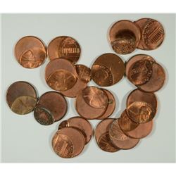 ( 19 ) PIECES LINCOLN CENTS WAY OFF-CENTER MINT ERRORS