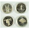 Image 1 : ( 4 ) U.S. COMMEMORATIVE PROOF SILVER DOLLARS IN CAPS ONLY:  SEE DESCRIPTION
