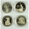 Image 2 : ( 4 ) U.S. COMMEMORATIVE PROOF SILVER DOLLARS IN CAPS ONLY:  SEE DESCRIPTION