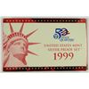 Image 1 : 1999 U.S. SILVER PROOF SET IN NICE ORIG  BOX/COA, GEM SET