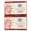 Image 3 : ( 2 ) 2001 SILVER PROOF SETS IN NICE ORIGINAL BOXES/COA