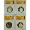 Image 1 : 3-1982 -S WASHINGTON  & 1-1986-S STATUE OF LIBERTY  HALF DOLLARS, SGA PR-70 CAM