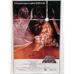 Cast Autographed Star Wars IV: A New Hope One Sheet Poster