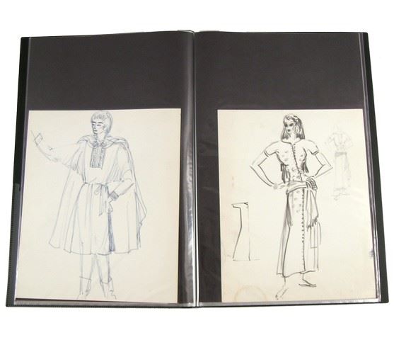 Charles Le Maire Original Costume Drawings For The Robe/Demetrius and ...