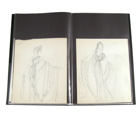 Charles Le Maire Original Costume Drawings For The Robe/Demetrius and ...