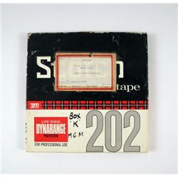 2001 A Space Odyssey Original Production Sound Tape Movie Props