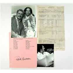 Rock Hudson Call Sheet & Photo