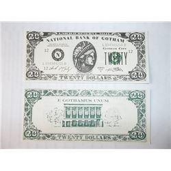 Prop Twenty Dollar Bill From Batman Forever