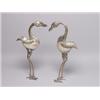 Image 1 : Pair Silver Plate & Sea Shell Crane Figures