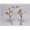 Image 4 : Pair Silver Plate & Sea Shell Crane Figures