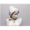 Image 3 : Antique Painted Porcelain Bust on Pedestal