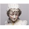 Image 4 : Antique Painted Porcelain Bust on Pedestal