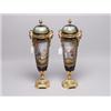Image 1 : Pair of 19th C. Lidded Sevres Mantle Urns