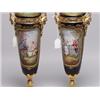 Image 2 : Pair of 19th C. Lidded Sevres Mantle Urns