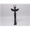Image 1 : Old Salish Totem Painted Black C.1930