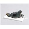 Image 1 : Inuit Soapstone Seal on White Stone Base