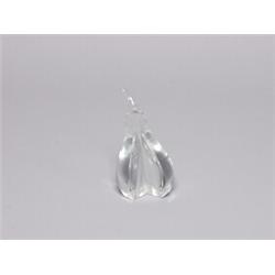 Signed Czech. Glass Pear Sculpture