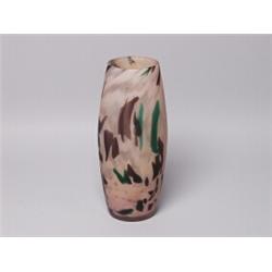 Signed French Art Glass Vase 1920's 
