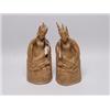 Image 1 : Pr of Finely Carved Hardwood Bookends