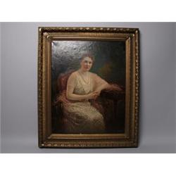 Portrait of Mrs. Eric Hamber Oil on Canvas