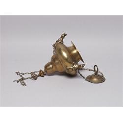 Antique Italian Brass Vestibule Lamp