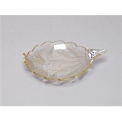 Antique Gilt & Engraved Crystal Dish