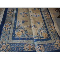 Room size Chinese oriental rug -  9' 1.5" x 12' 3". Overall good condition.