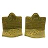 Image 4 : Two cast iron decorative items including 1) a Federal eagle door knocker signed Rostand on reverse, 