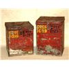 Image 1 : Pair of hand painted hinged top tole boxes used by Horney Bros. Auctioneers of Pennington Gap, VA - 