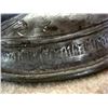 Image 9 : Antique pewter: 1)  Double handled covered dish with early touch marks - ornate cover has a figure f