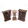 Image 2 : Grouping of country items including 3 tin candle molds (one with replaced handle and another with br