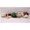 Image 1 : Grouping of miscellaneous china and art pottery items including 5 teapots (Hall and Sadler England, 