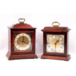 Two contemporary bracket clocks with Westminster chimes including an 8 day Seth Thomas with a German