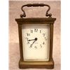 Image 2 : Three carriage clocks including 1) a brass and beveled glass case, porcelain Arabic numeral dial mar