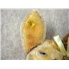 Image 5 : Two Steiff animals including a 17"H Rabbit with button in ear, and a 14"L Tiger, missing the button 
