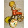 Image 2 : Kiddy Cyclist toy, Unique Art Mfg. NY & NJ, 1930's lithographed 8.5"-tall. The mechanism that powers